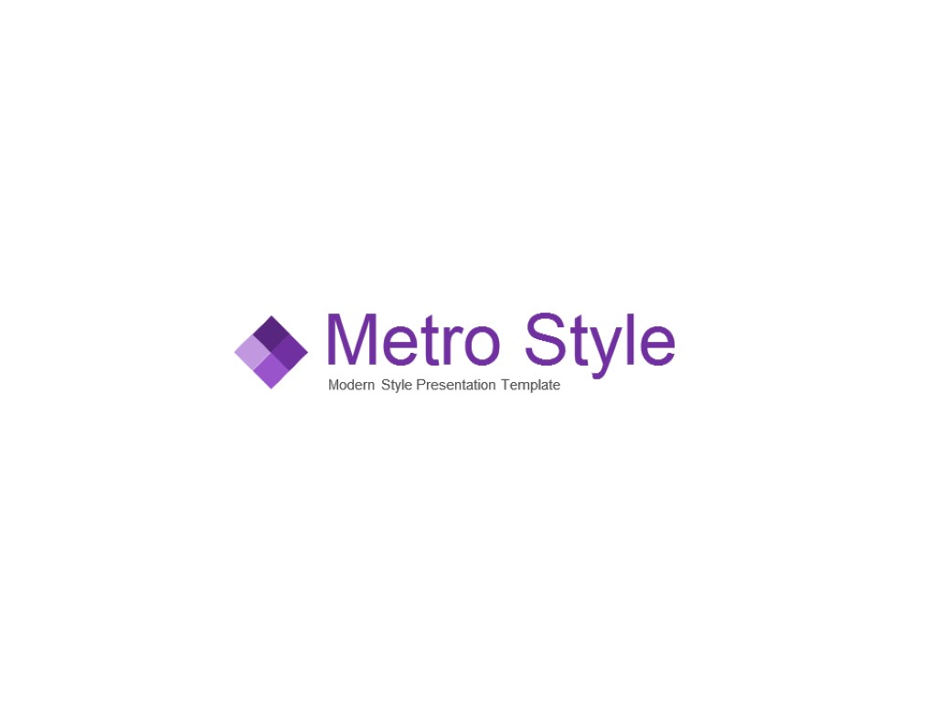 Metro Style Modern Style Presentation Template